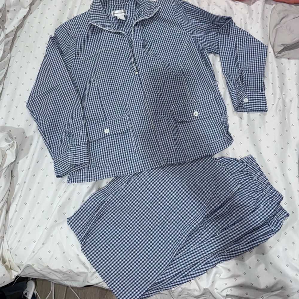 Classic Navy Checkered Pajama Set